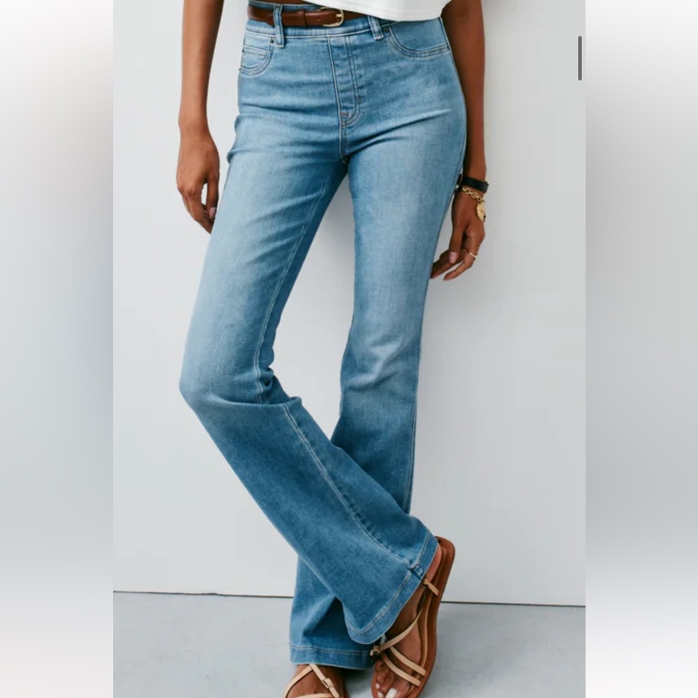 SPANX Stonewashed Blue Flare Jeans